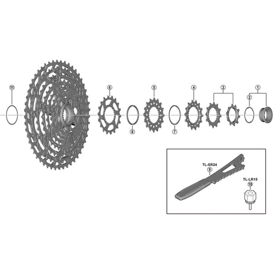 Shimano Spares CS-M8100 spacer B 1.95 mm