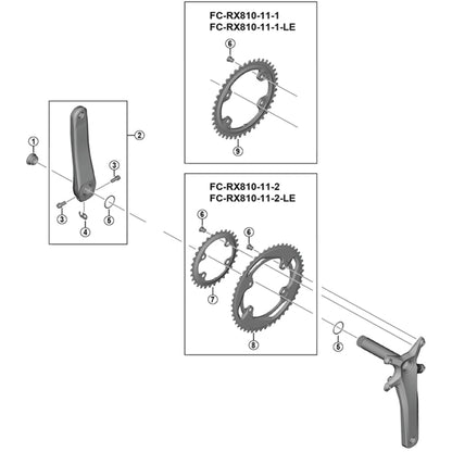 Shimano GRX FC-RX810-1 GRX 11 speed single 1X chainring