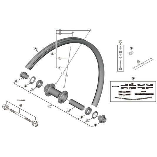 Shimano Spares WH-MT620-TL valve unit