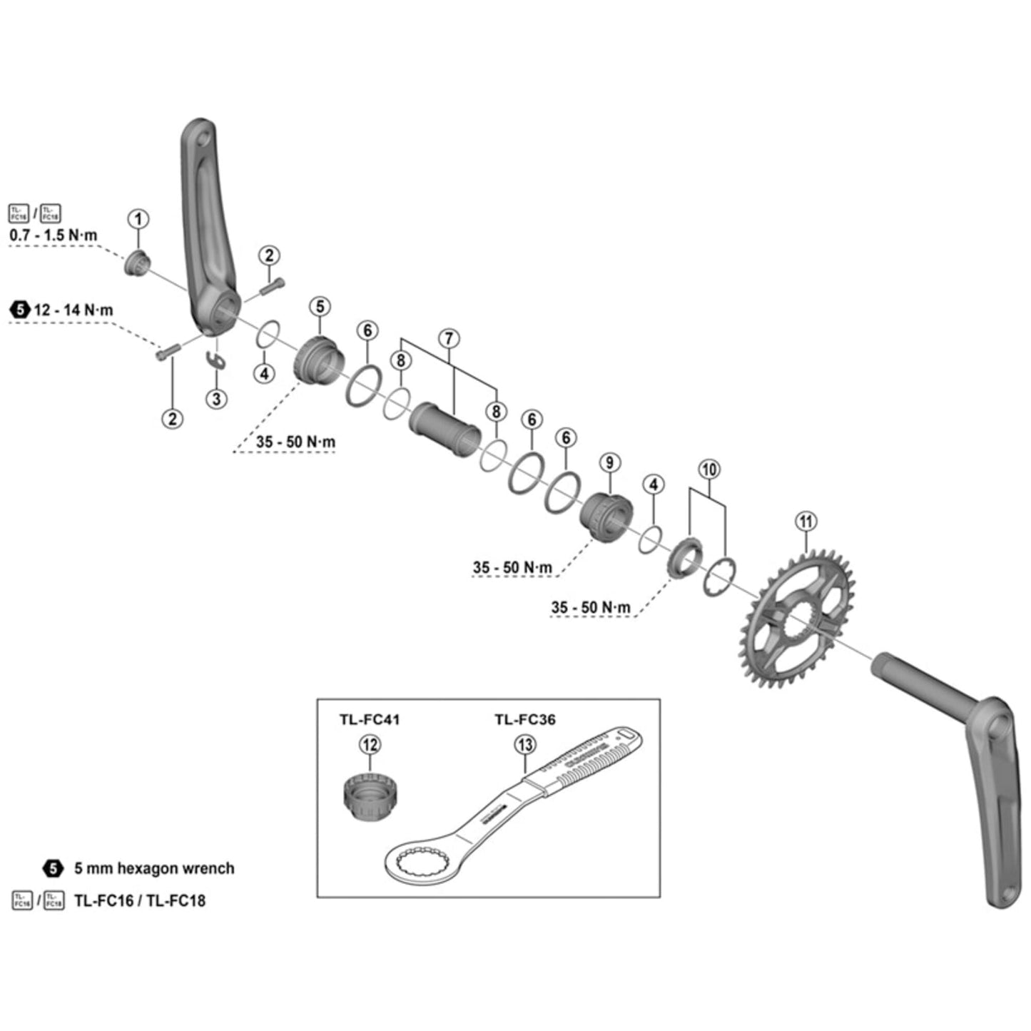 Shimano Spares FC-M6100-1 lock ring and washer