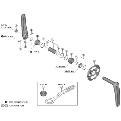 Shimano Spares FC-M6100-1 lock ring and washer