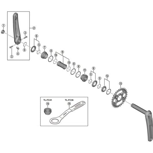 Shimano Spares FC-M6130 spacer and ring