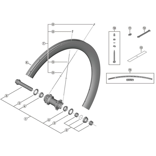 Shimano Spares WH-R8170-C50-TL-F spoke, 272 mm