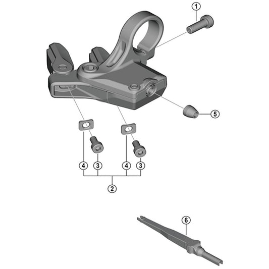 Shimano Spares SW-M8150 lever unit fixing screw and washer, M4 set