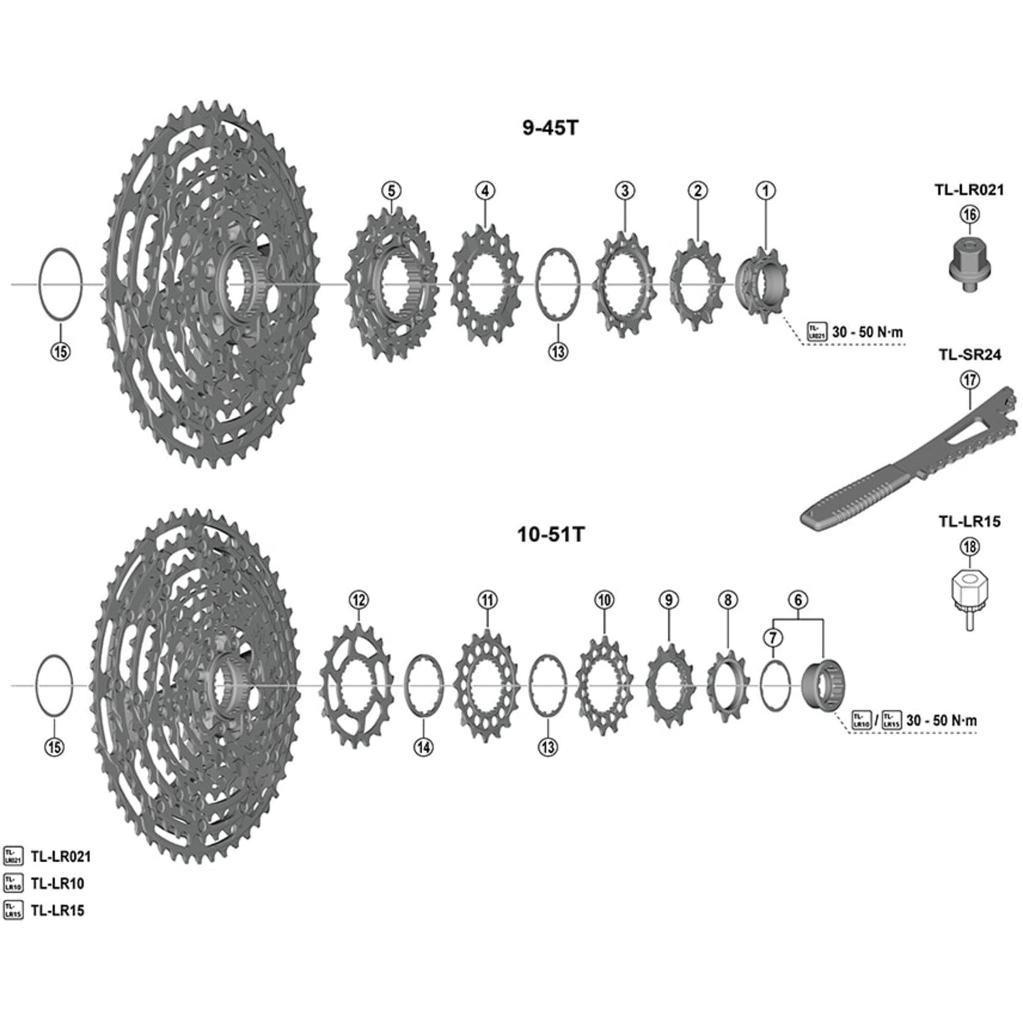 Shimano Spares CS-M9200 sprocket 11T D