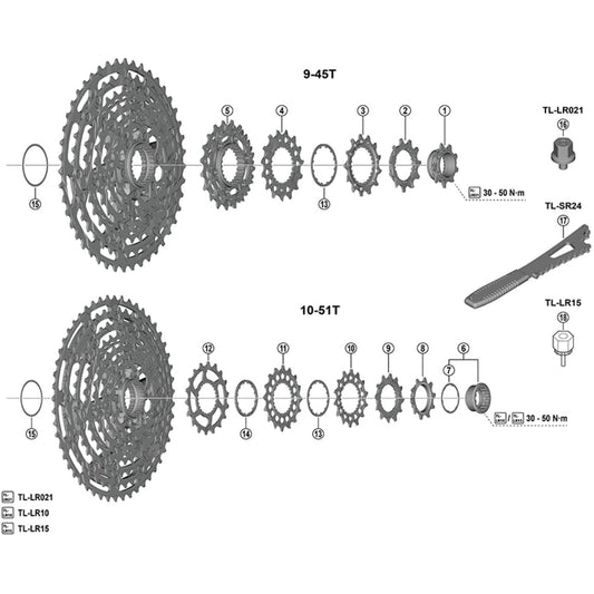 Shimano Spares CS-M9200 spacer 1.95 mm