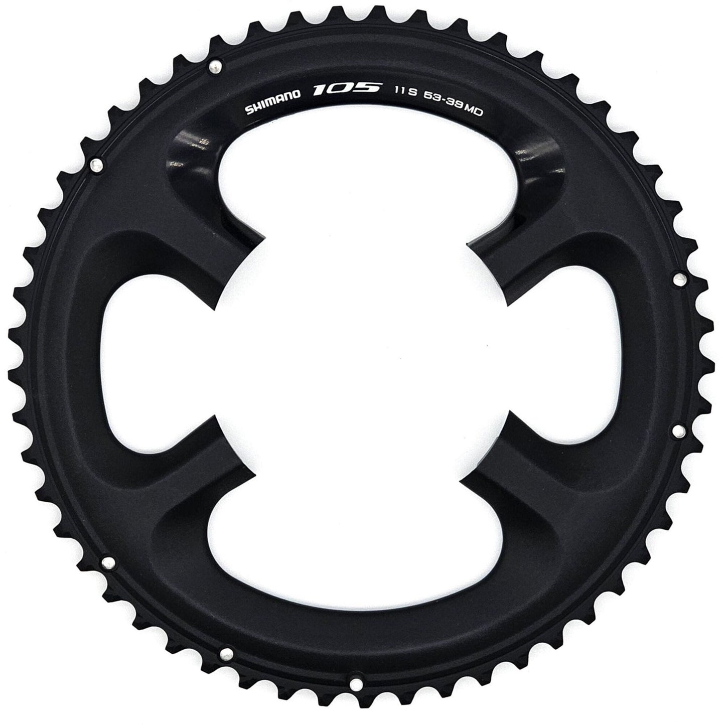 Shimano 105 FC-5800 105 11 speed outer chainring  53T-MD, for 53/39T, black