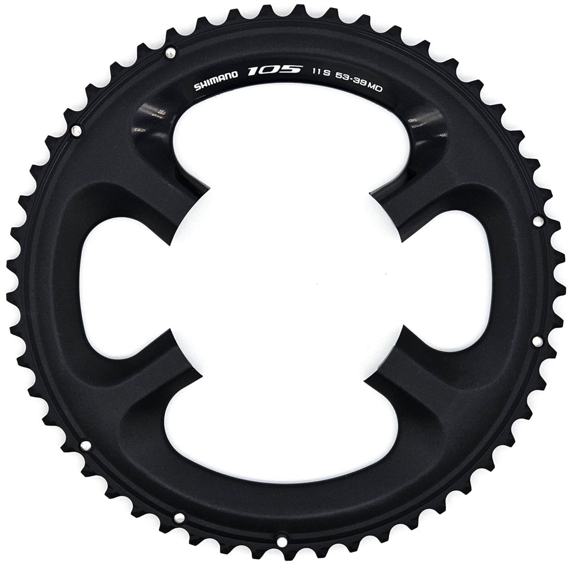 Shimano 105 FC-5800 105 11 speed outer chainring  53T-MD, for 53/39T, black
