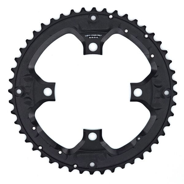 Shimano Deore FC-T6010 10 speed triple outer chainring, 48T, for chain guard, black