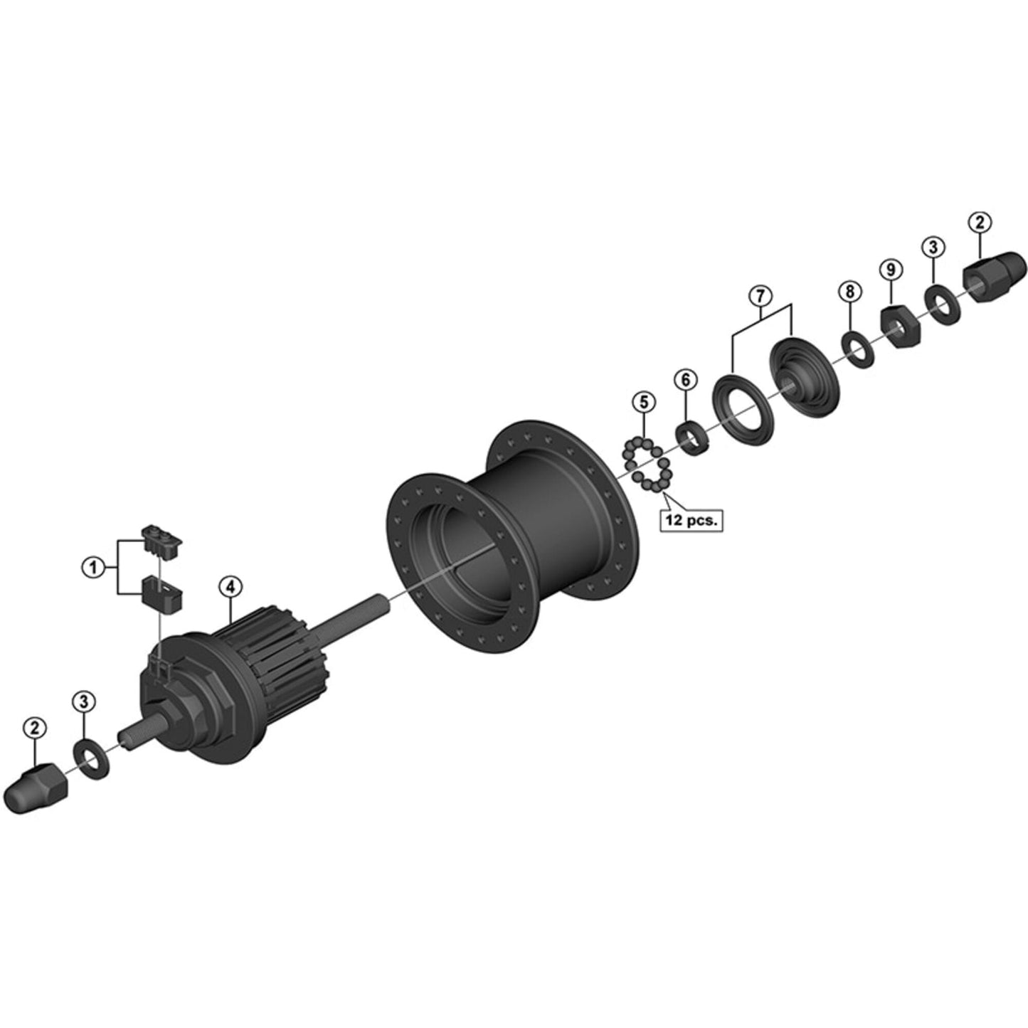 Shimano Spares DH-3D30-NT washer 2 mm