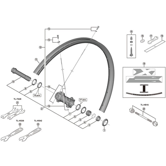 Shimano Spares HB-M618 right hand cone
