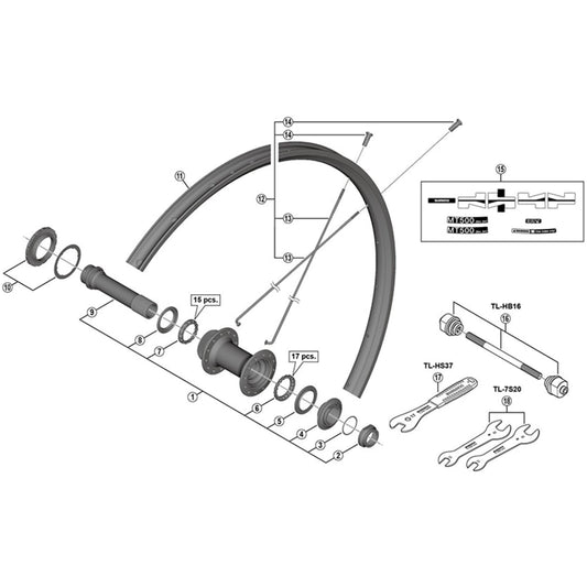 Shimano Spares HB-M618 right hand lock nut