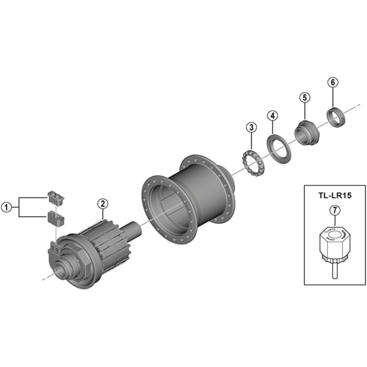 Shimano Spares DH-UR705 internal assembly