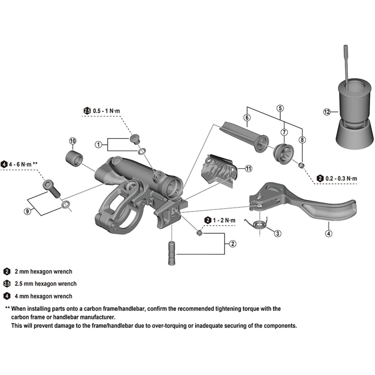 Shimano Spares BL-M9220 fixing spring R and spacer