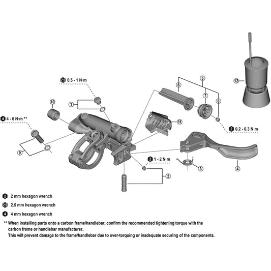 Shimano Spares BL-M9220 lever member right hand