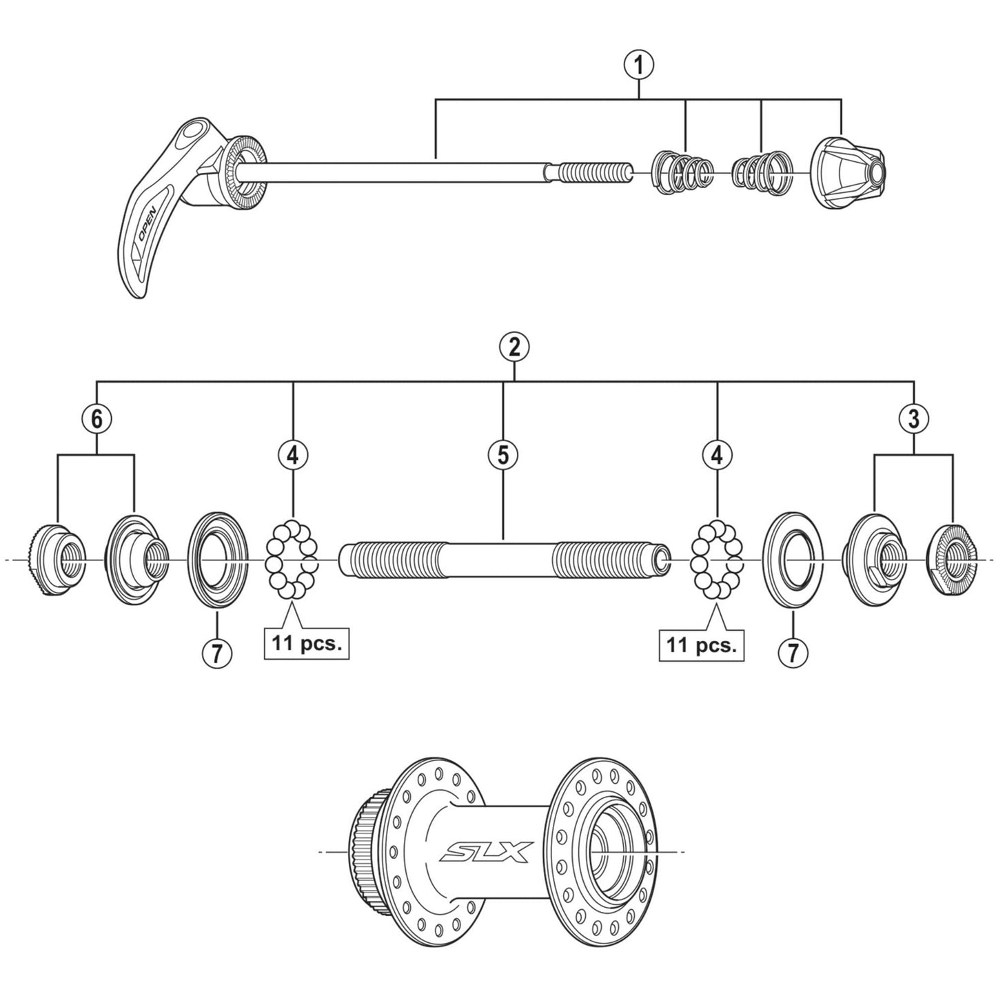 Shimano Spares HB-M675 right hand lock nut unit