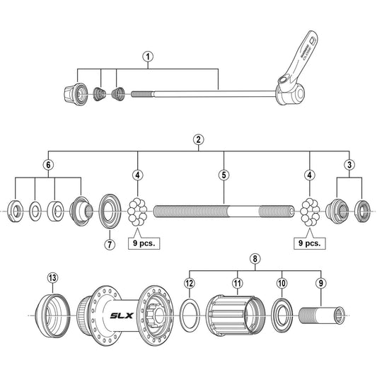 Shimano Spares FH-M665 body fixing bolt