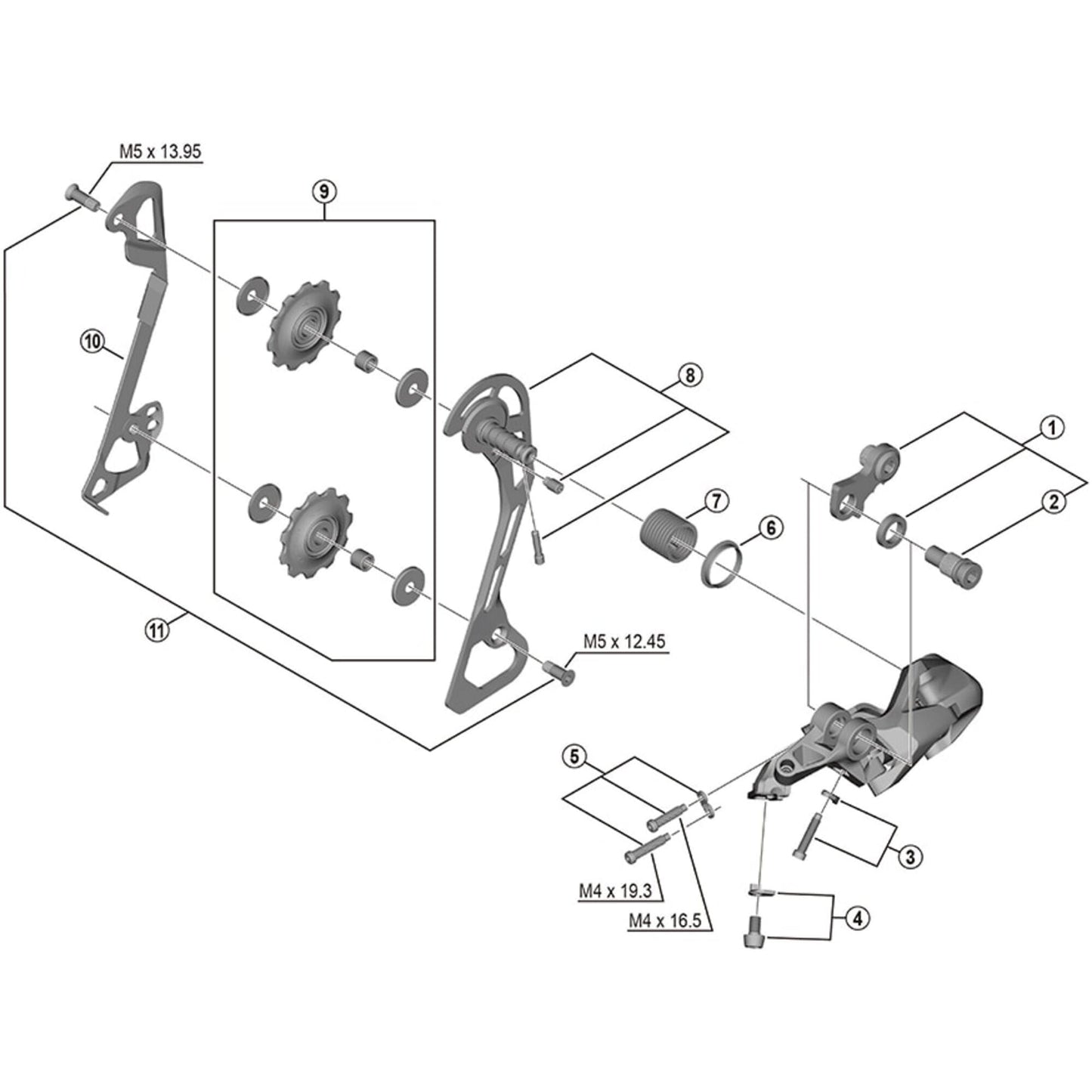 Shimano Spares RD-T6000 outer plate assembly