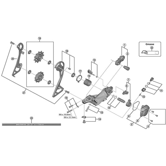 Shimano Spares RD-RX800-GS outer plate assembly, GS
