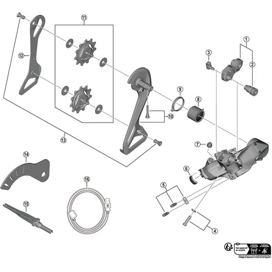 Shimano Spares RD-R9250 B-axle 2 for direct mount type