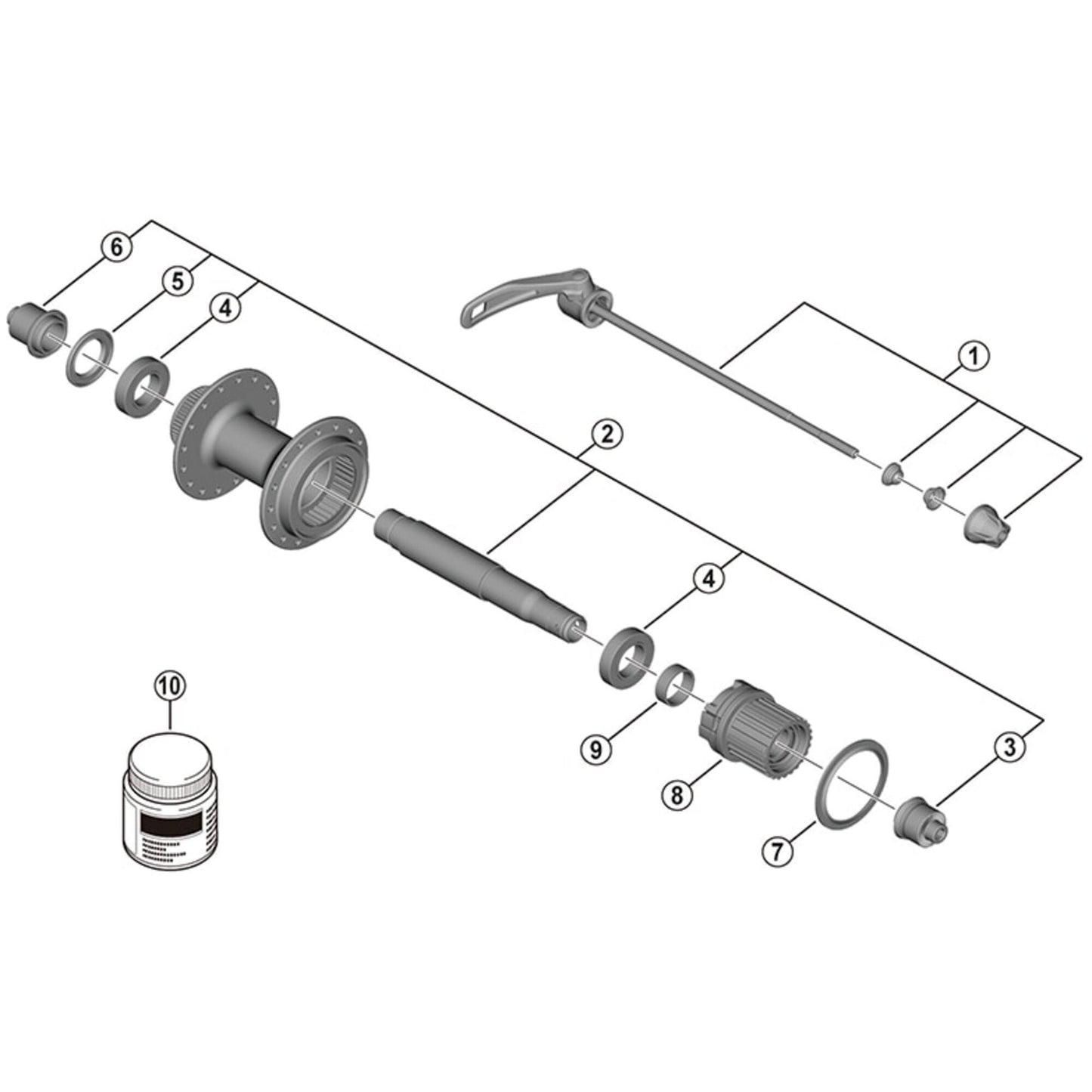 Shimano Spares FH-MT401 left hand nut with dust cover