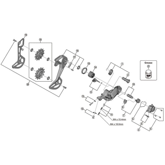 Shimano Spares RD-M8130-SGS P-cover unit