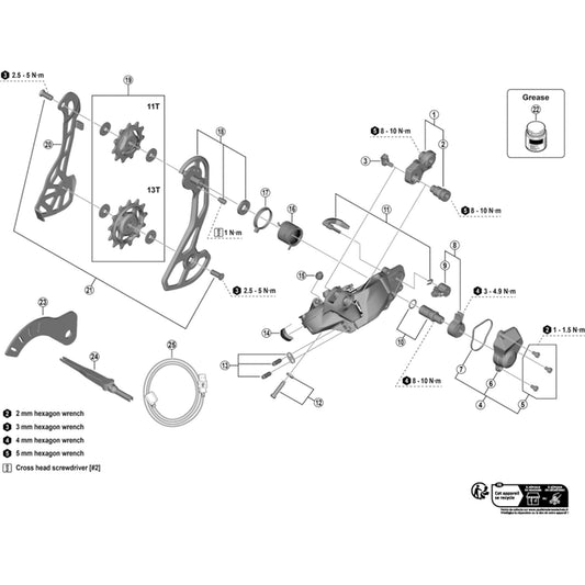 Shimano Spares RD-M8150-11 end adjustment screw & plate