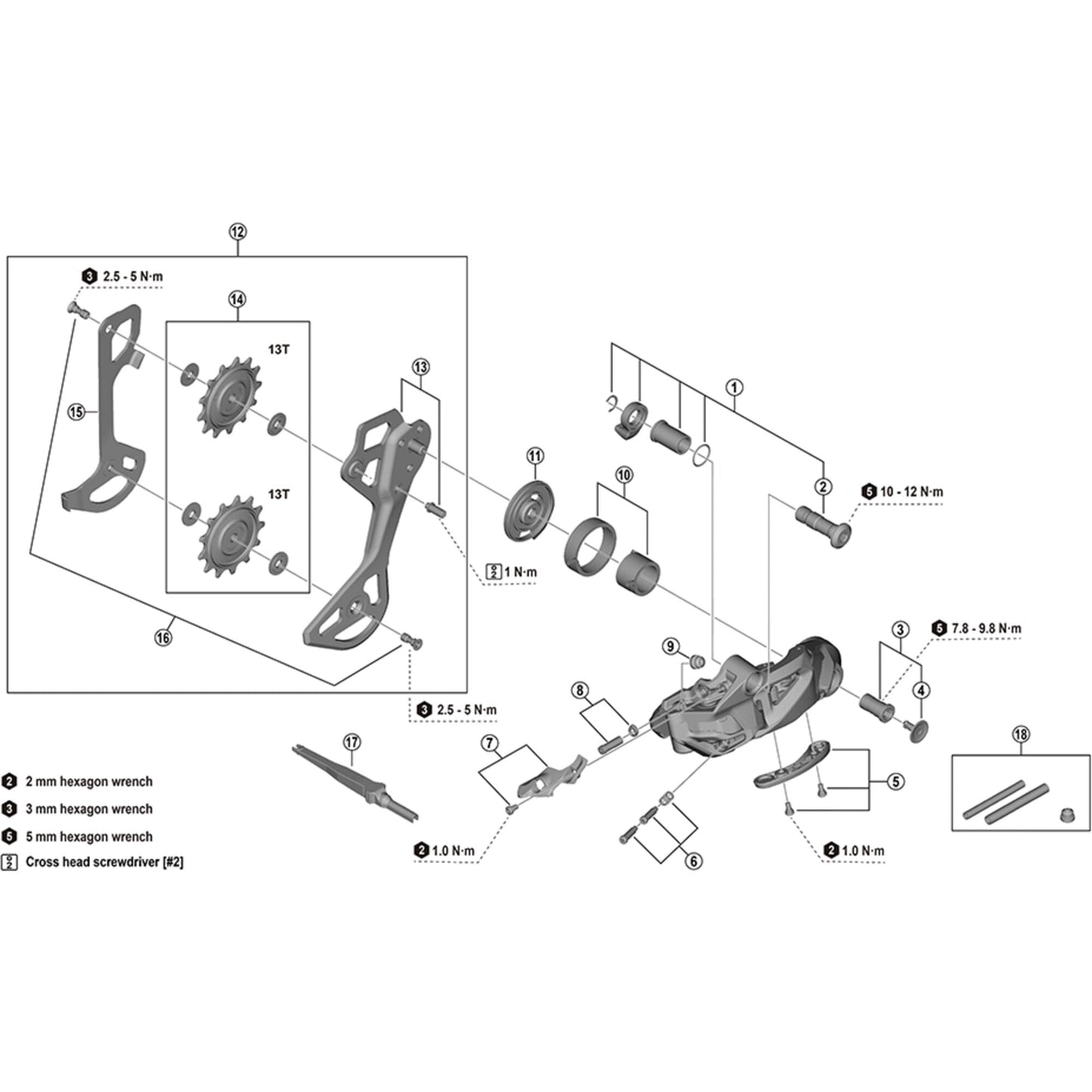 Shimano Spares RD-M9250 mounting screw unit