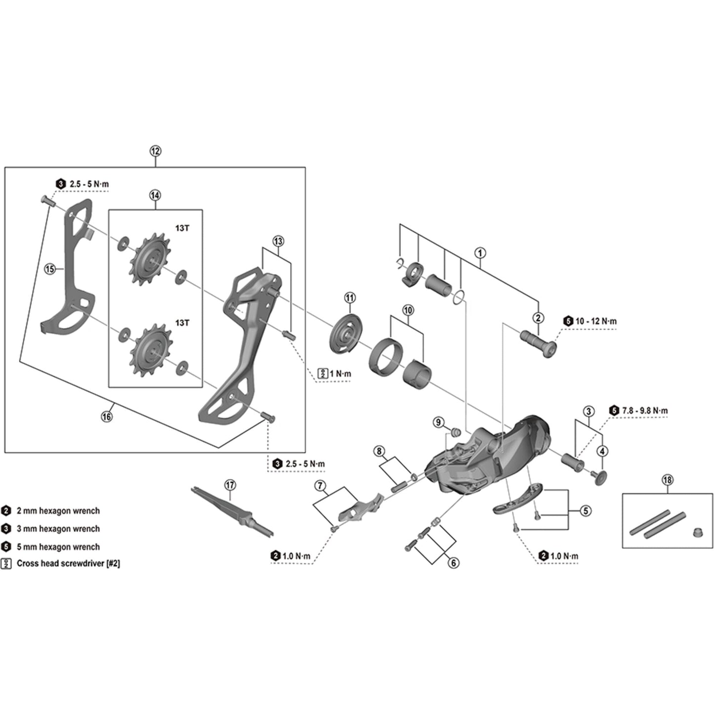 Shimano Spares RD-M6250-SGS outer plate assembly, SGS