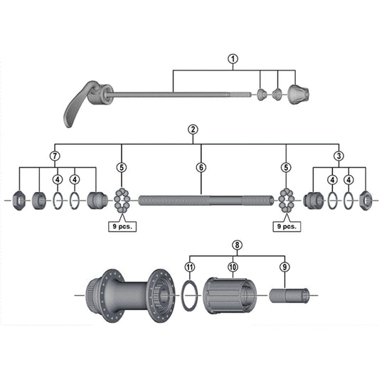Shimano Spares FH-RM66 freewheel body unit