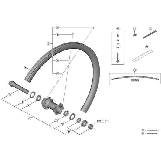 Shimano Spares WH-MT68-F15 valve tool