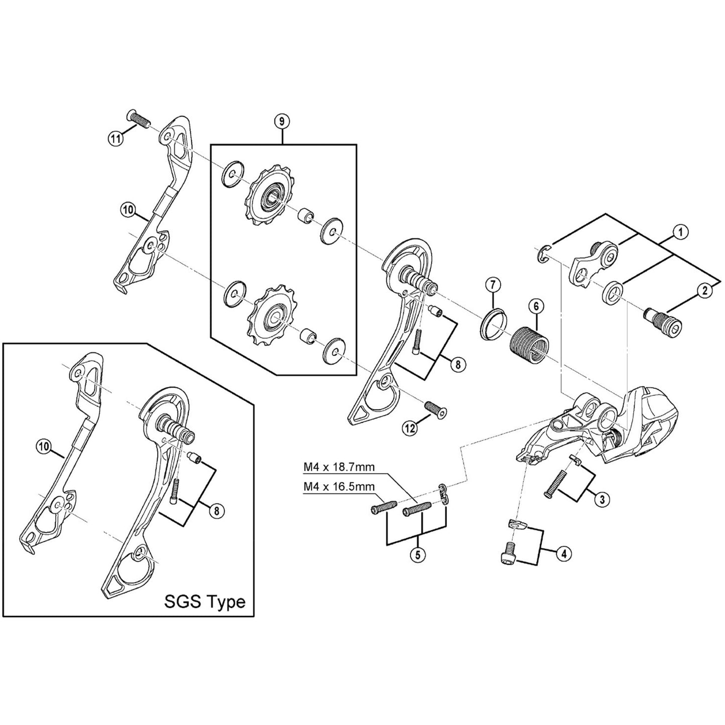 Shimano Spares RD-M610 inner plate, GS type