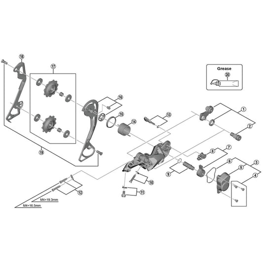 Shimano Spares RD-M610 inner plate, SGS type