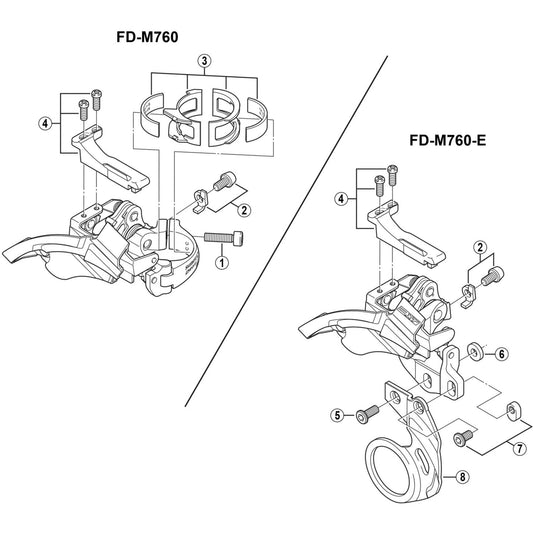 Shimano Spares FD-M760 clamp bolt