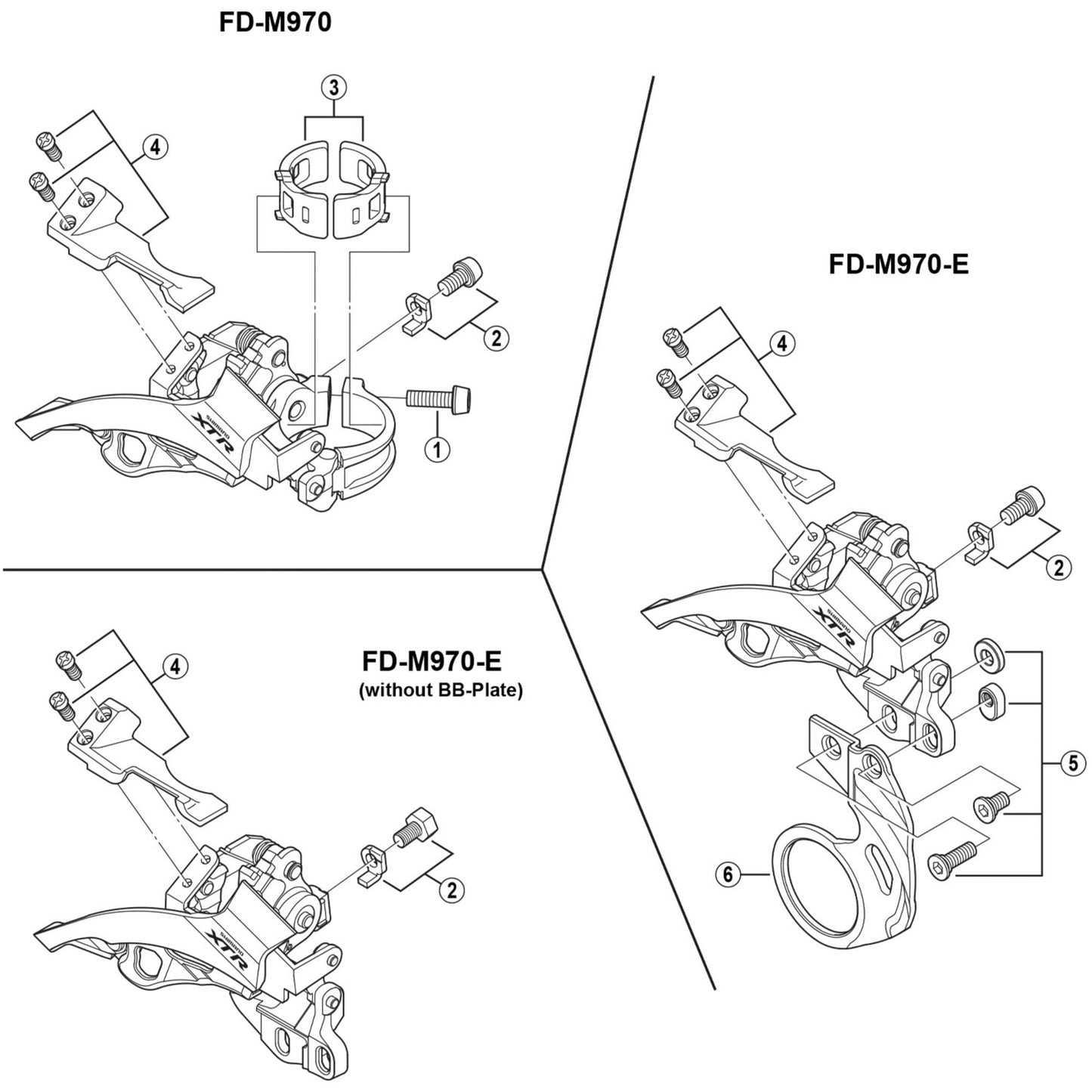 Shimano Spares FD-M970 bracket fixing bolt
