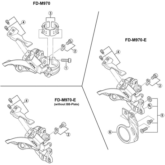 Shimano Spares FD-M970 bracket fixing bolt