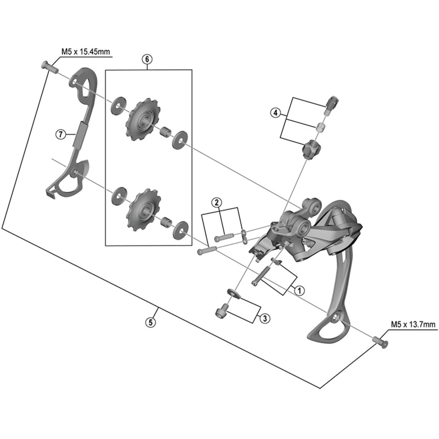 Shimano Spares RD-M4000 inner plate, SGS