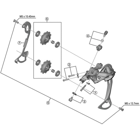 Shimano Spares RD-M4000 inner plate, SGS