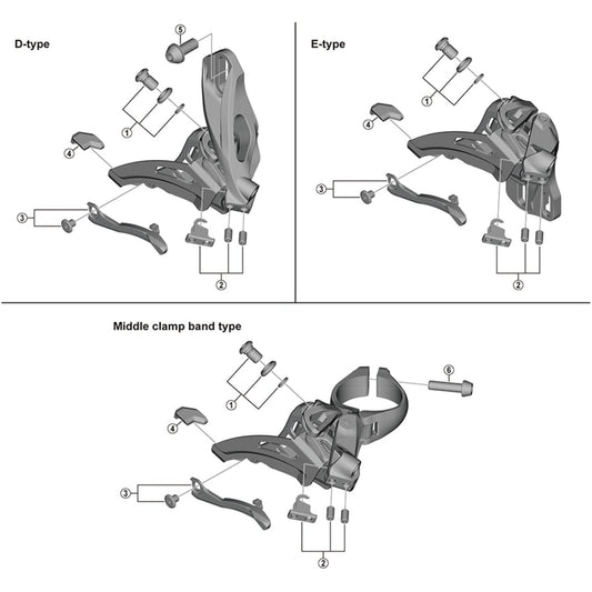 Shimano Spares FD-M9020 stroke adjust screws and plate, M4 x 8 mm