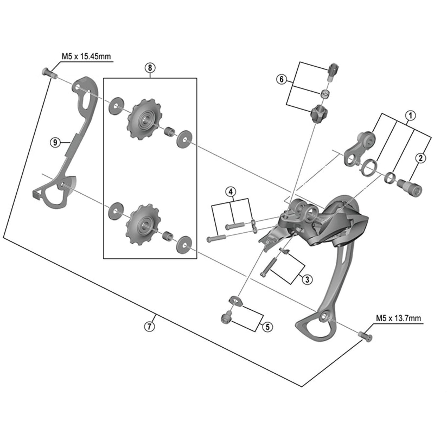 Shimano Spares RD-M3000 B-axle unit