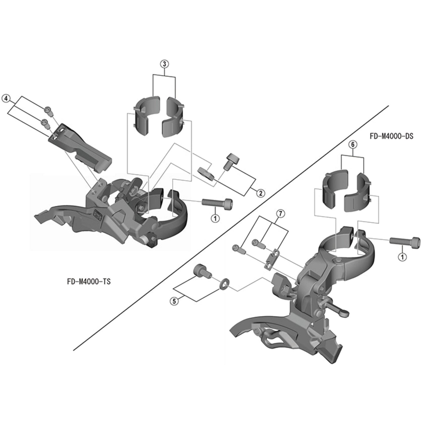 Shimano Spares FD-M3000 Clamp band adapter, 28.6 mm