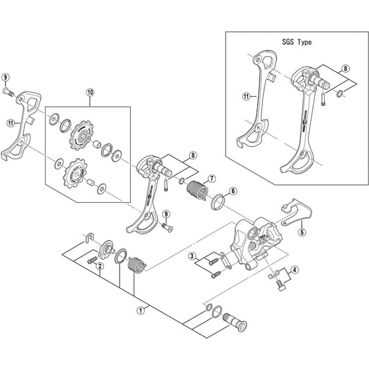 Shimano Spares RD-M770 inner plate SGS