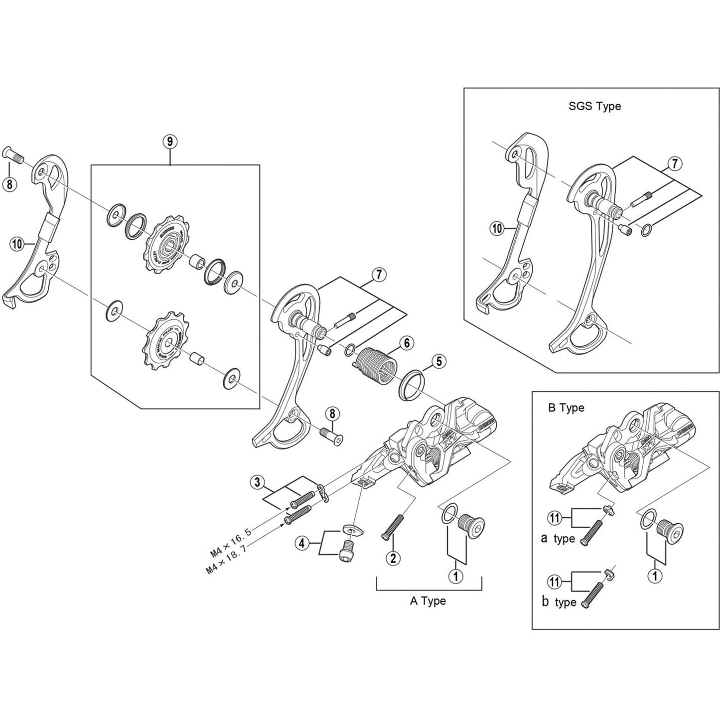 Shimano Spares RD-M772 inner plate SGS
