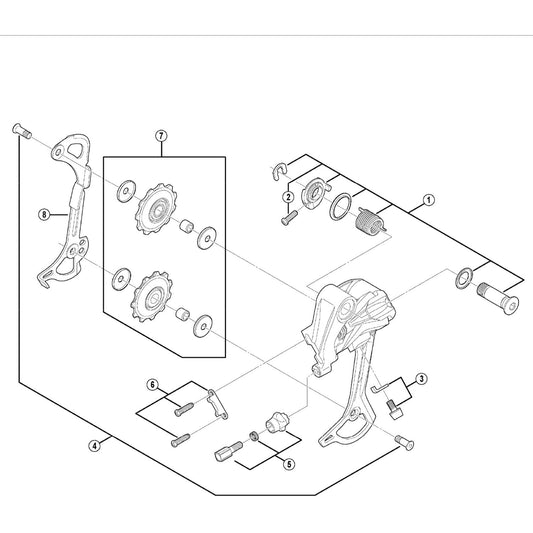 Shimano Spares RD-M430 B-axle assembly