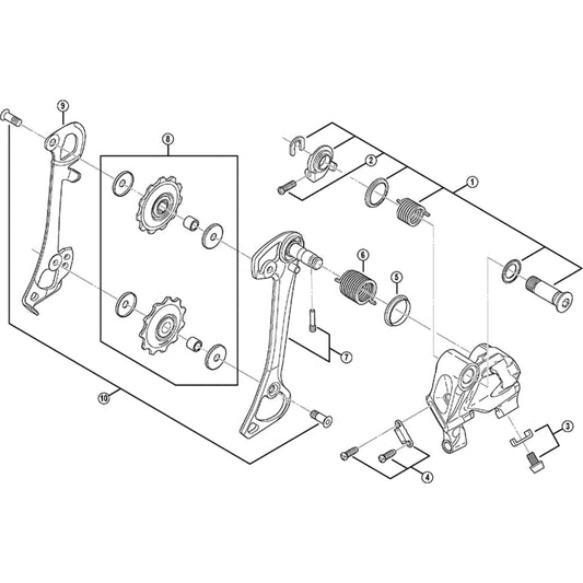 Shimano Spares RD-T670 outer plate assembly