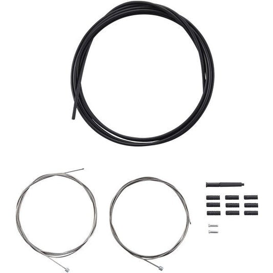 Shimano MTB gear cable set, stainless steel inner wire, black