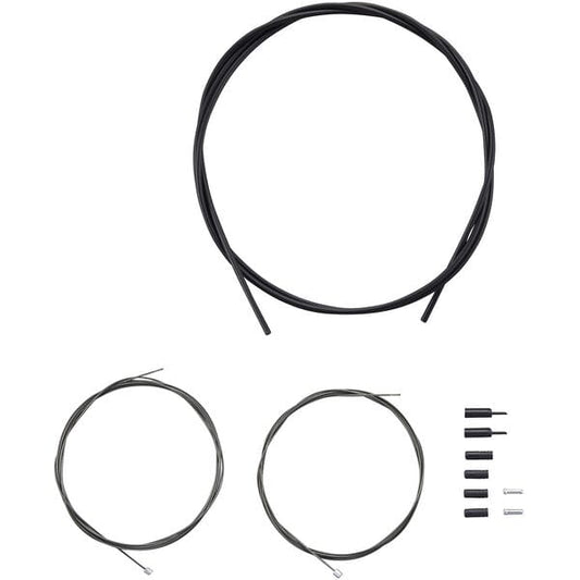 Shimano Road gear cable set, OPTISLICK, coated inners, black