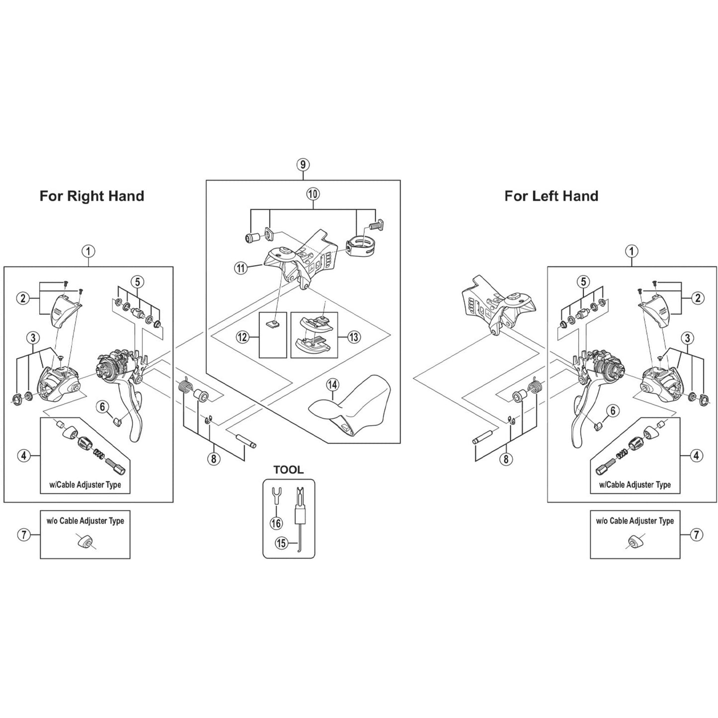 Shimano Spares ST-3500 right hand outer support unit