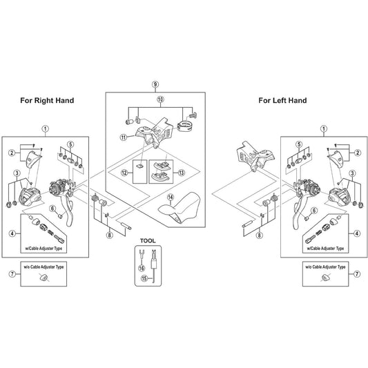 Shimano Spares ST-3500 right hand outer support unit