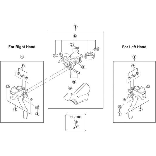 Shimano Spares ST-A070 left hand main lever assembly